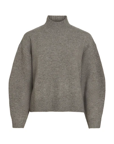 Vila - VISia High Neck Pulover Strik - Falcon 